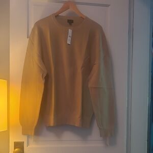 J. Crew Tan Crewneck Sweater Soft Knit Classic